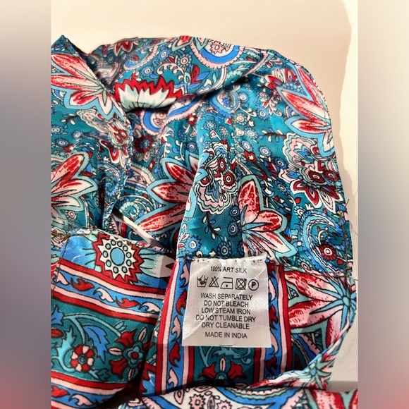 Bold & Beautiful silk pants & top floral print - Picture 9 of 16